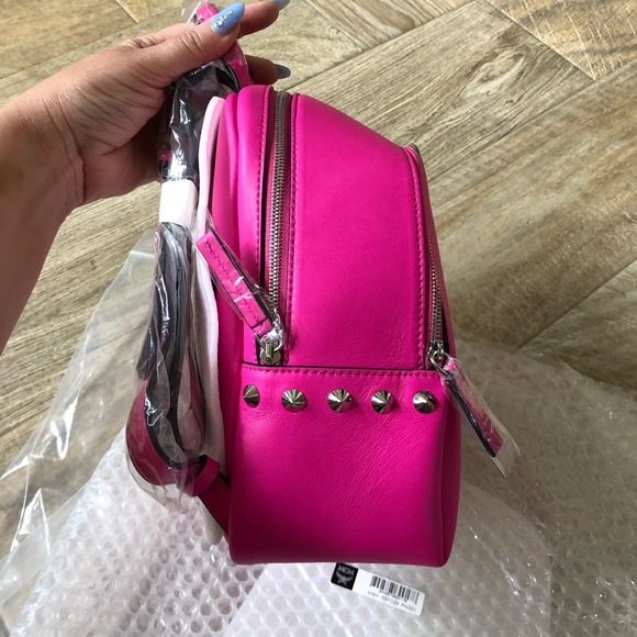 NWT MCM Studded Backpack Hot Pink - Picture 4 of 10